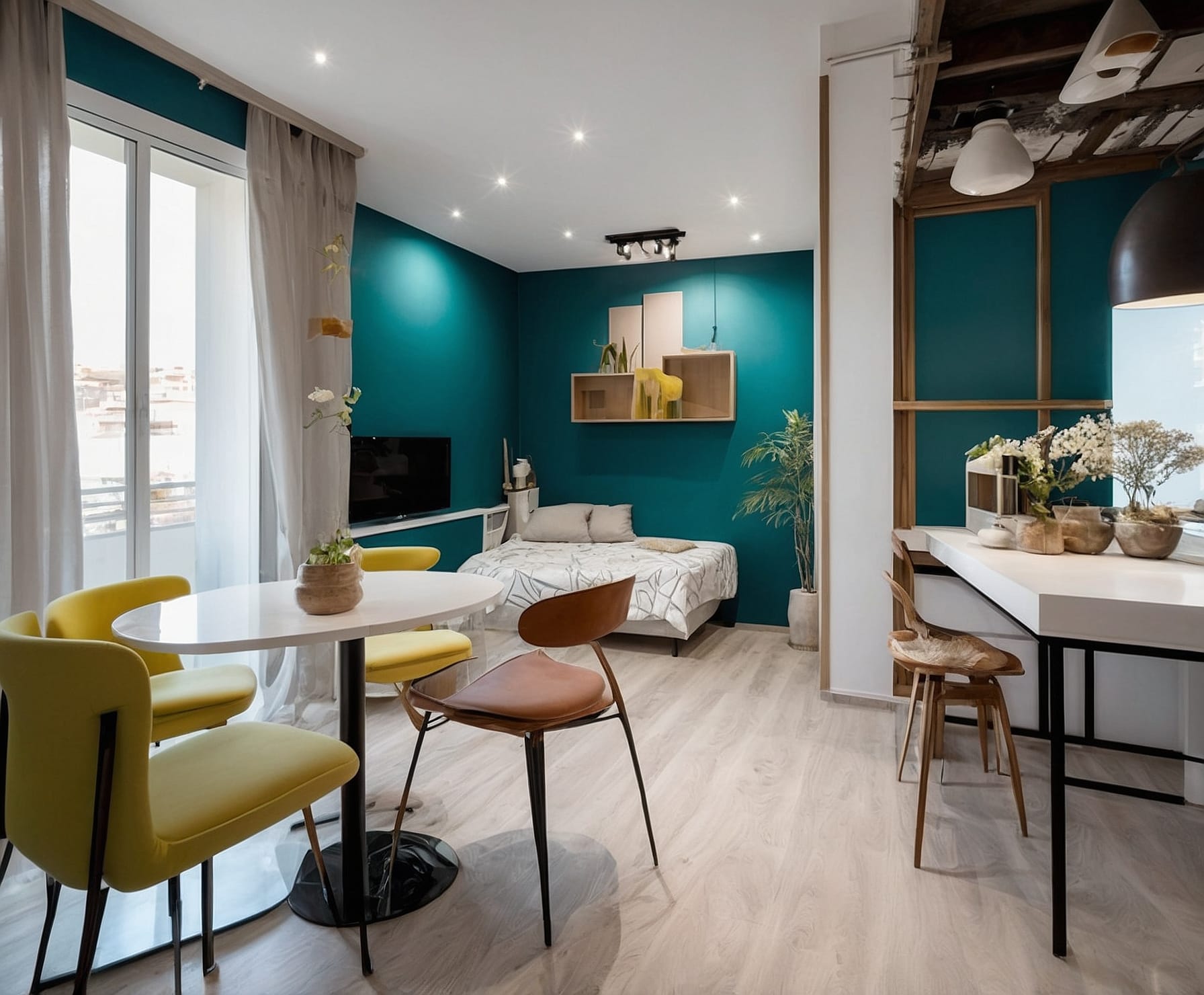 Transformación moderna de interiores con pintura